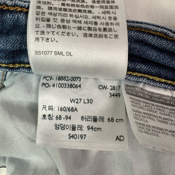 Levi’s 721 High Rise Skinny Distressed Jeans Size 27 - Picture 6 of 11